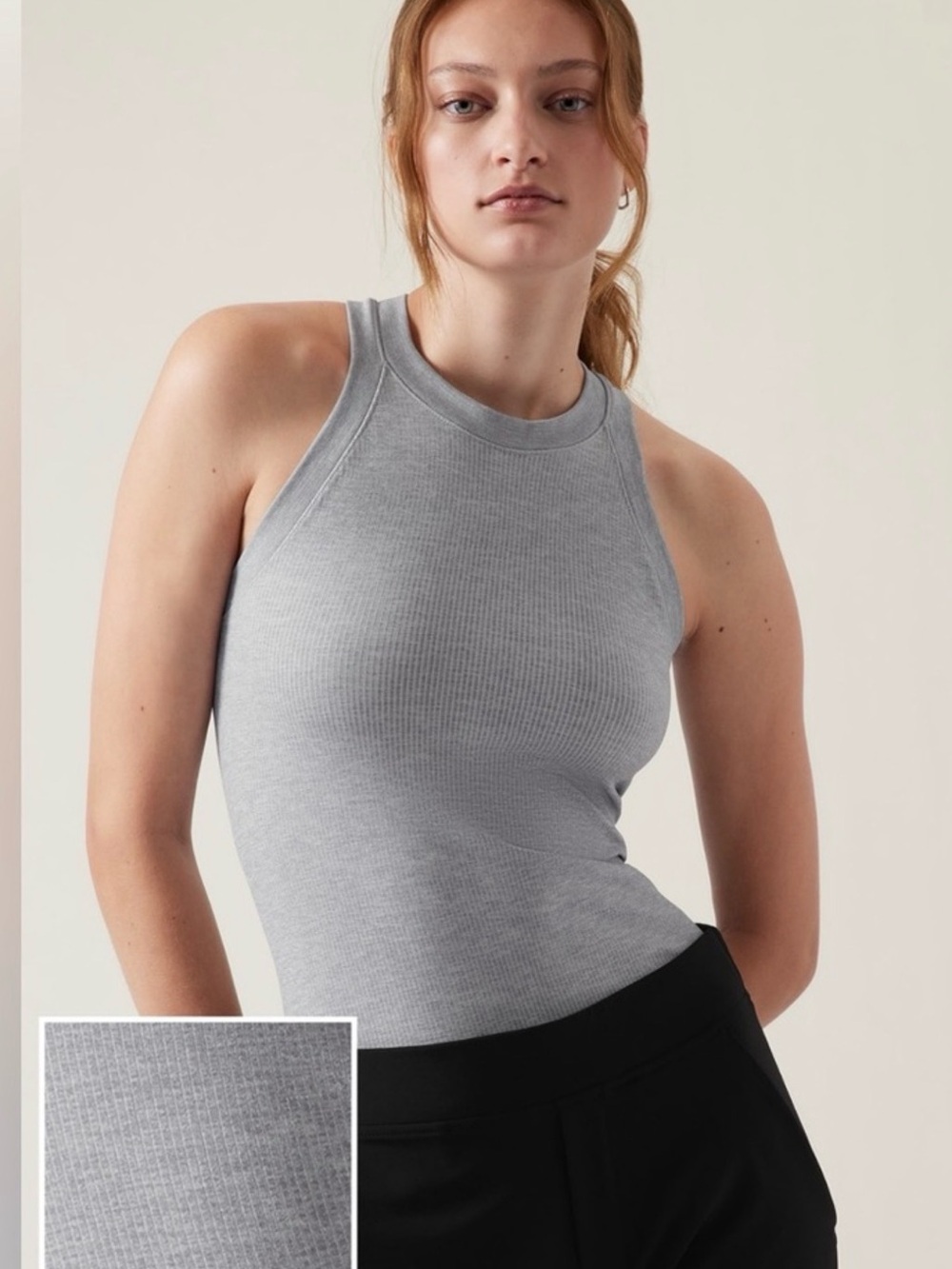 Athleta renew tank gray size medium